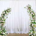 Sheer Backdrop Curtains Tulle Backdrop Curtain for Parties – White