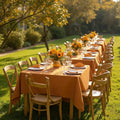 Bronze Thanksgiving Square Tablecloths (54x54 Inch)