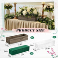 Planter Box Set for Centerpieces, Rustic Brown Wood, 12 x 4 Inch