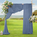 2 Panels Wedding Arch Draping Fabric Sheer, 30" X 20Ft – Dusty Blue