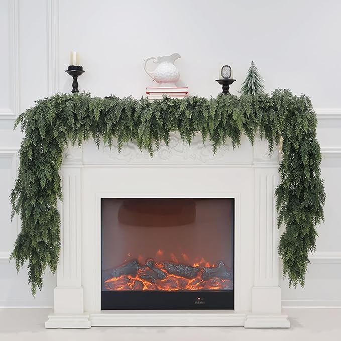 Garland 9 ft Green Artificial Cedar Runner, Set of 2 Pieces