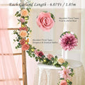 Artificial Flower Garland with Lights