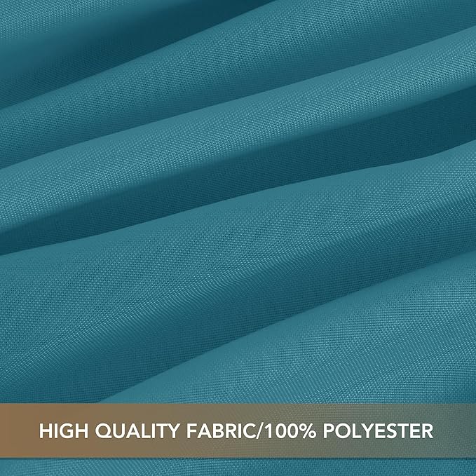 sancua Square Tablecloths 85x85 Inch - Teal Fabric Table Cloth for Square or Round Tables, Washable Polyester Table Cover for Outdoor Party, Birthday, Buffet, Resturant