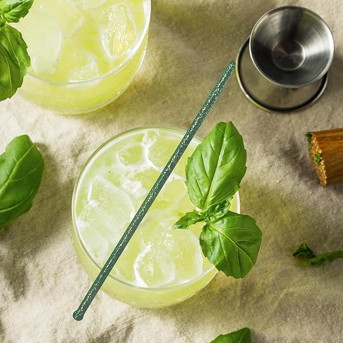 Coffee and Cocktail Stirrers, Reusable Plastic Drink Stirrer Sticks, 100 Ball Head Swizzle Sticks, Use as a Cocktail Garnish or Cake Pop Stick, and Restaurant Supplies, 6 inch (GREEN)