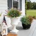 Artificial Plants Greenery: 12 Monkey Grass Bundles in Red, Blue and White