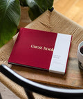 Linen Hardcover Wedding Guest Book with Lined and Blank Pages