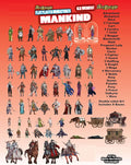 Flat Plastic Miniatures: Mankind, 62 Unique Human-Themed Minis for DND