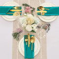 Satin Napkins, 12 Pieces – Teal