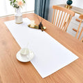 Farmhouse Table Runner Small Short Table Runners, 36 Inches – White