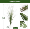 Fake Plants Artificial Wheat Grass Greenery Plastic Plants Fake, 6PCS
