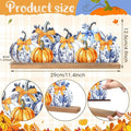Fall Pumpkin Metal Sign Chinoiserie Pumpkin Table Decor Thanksgiving