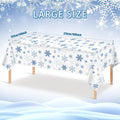 Snowflake Christmas Party Tablecloth Decorations, 8 Pieces, Plastic