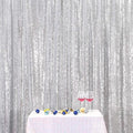 Poise3EHome 6FT x 8FT Silver Sequin Photo Backdrop Curtain for Birthday Wedding Engagement Baby Shower Bachelorette Christmas Party Decorations