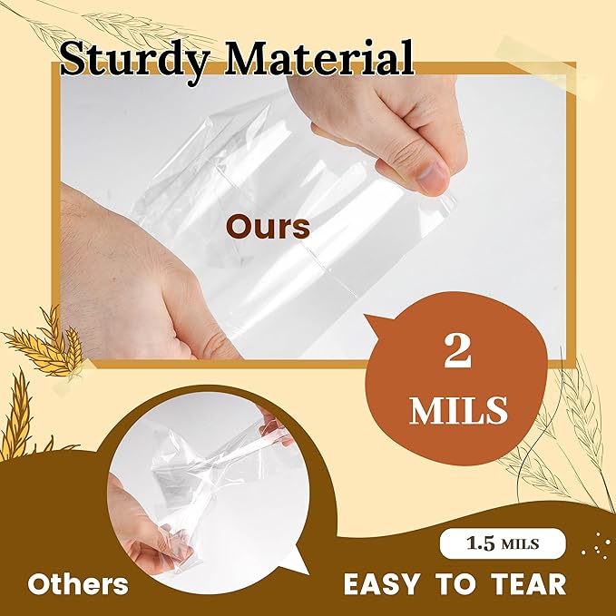LOKIQNG Cellophane Bags Plastic Treat Bag Clear Cookie Candy Bags with Twist Ties for Party Favor Bag(100 Pack, 5x7inch)