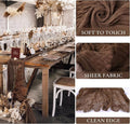 Cheesecloth Table Runner 35x120 Inch Gauze Coffee Table, 6 Pack – Brown
