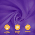 Purple Rectangular Polyester Tablecloths, 10 Pack, 70 x 120 Inch