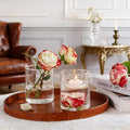 Small Glass Cylinder Vases for Centerpieces, 12pcs