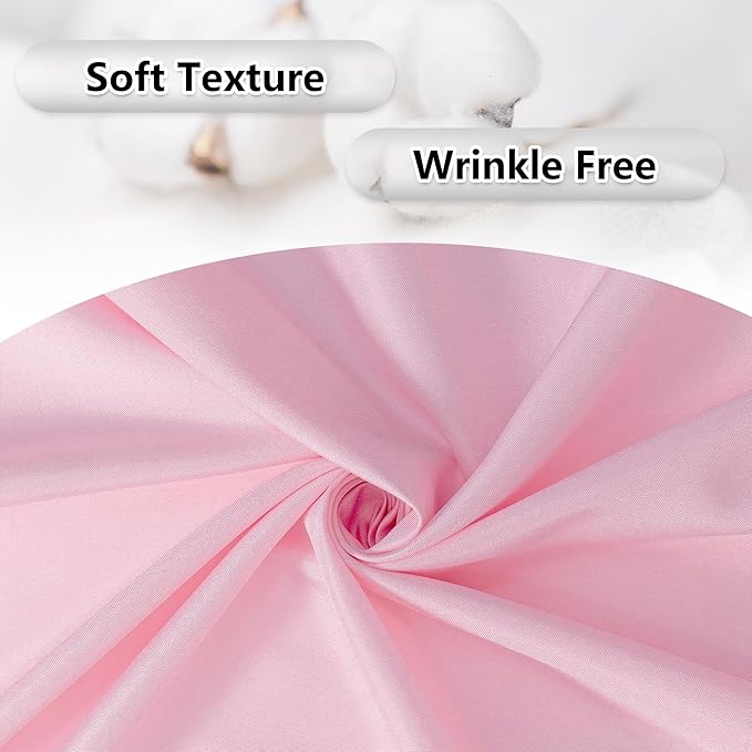 MEETSKY Pink Backdrop Curtain for Parties Baby Shower Pink Photo Curtains with Rod Pockets Backdrop Drapes Privacy Fabric Decoration for Wedding Birthday Gril Party Home Decor, 5ft x 8ft, 2 Panels