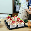 Jumbo Cupcake Cups with Lids, 50 Pack, LNYZQUS 5oz Foil Cupcake Muffin