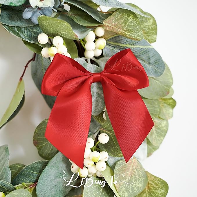 Gift Wrap Bows, 24 Pack Satin Polyester Bows with Twist Ties