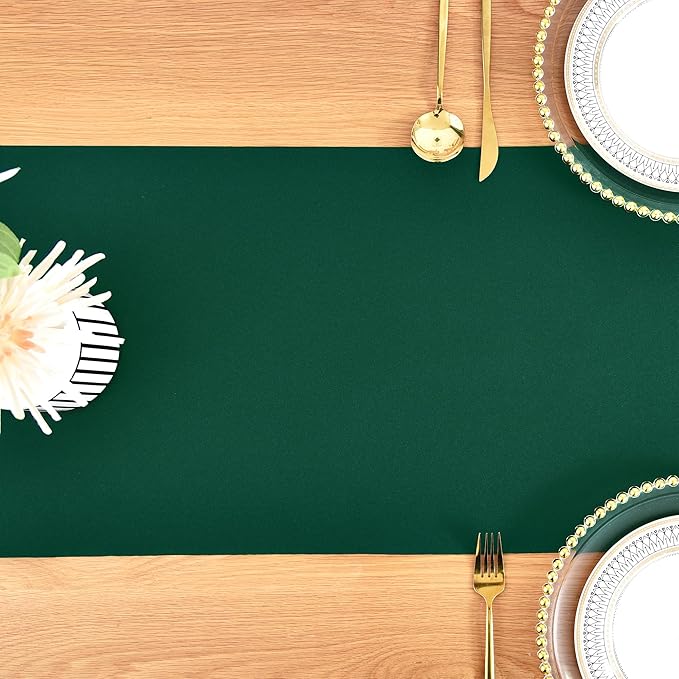 Farmhouse Green Table Runner Small Short Table Runners 36 Inches Coffee Table Runner for Dresser Living Room Bedroom Holiday Party Banquet 12X36 Inch