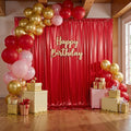 Thick Glitter Backdrop Curtain Panels for Parties, 10x10ft – Red