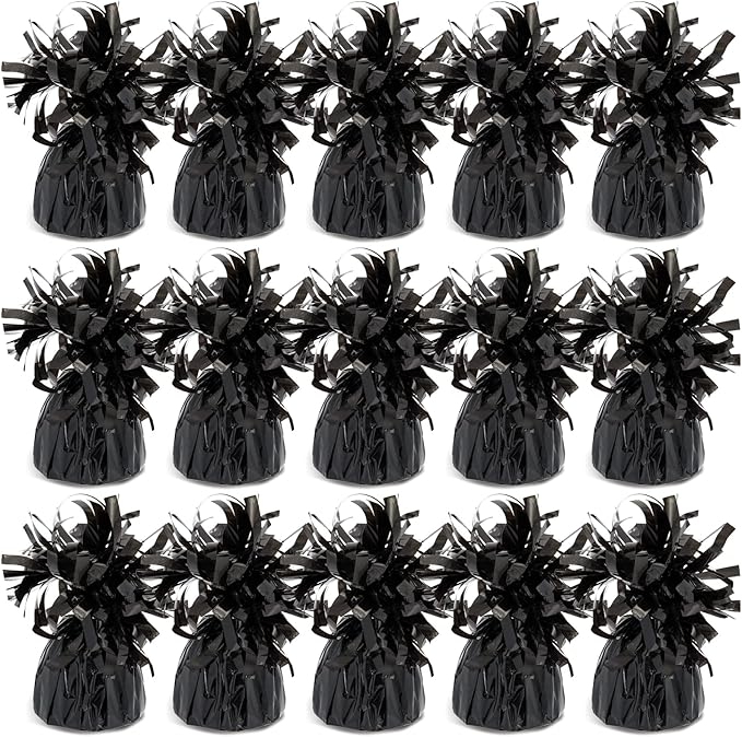 Balloon Weights 15-Count Black Plastic Anchors with Top Hook