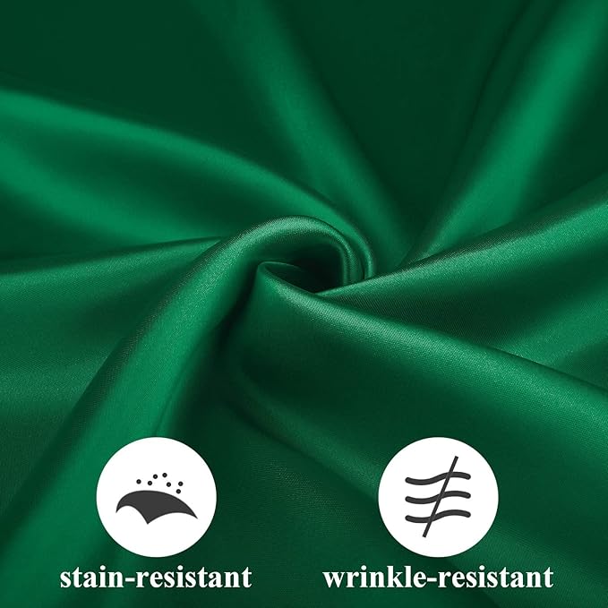Aneco 24 Pieces Satin Napkin Square 20 x 20 Inches Dinner Napkins Weddings Party Napkin Soft Table Napkins for Romantic Weddings Party Dinner Decoration (Forest Green)