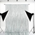 Eternal Beauty Silver Sequin Backdrop, 4x6 Ft Glitter Background Curtains for Shimmer Photography Party Wedding Birthday Back Drop Decor