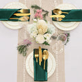 Satin Napkins, 12 Pieces – Forest Green