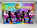 Disco Backdrop Retro Glow Party 70s 80s 90s Theme Stage Dance, 7 X 5 Ft