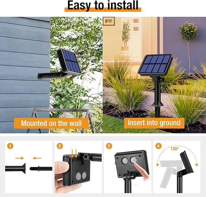String Lights 6 Pack, Solar Warm White, 480 LEDs, 198 Ft Total