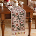 Designer Provence Elegant Table Runner Long, 71 Inches – Linen, Flower