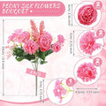 Wedding Silk Flowers Fake Silk Flowers Faux Bouquet Hydrangea, 8 Pcs