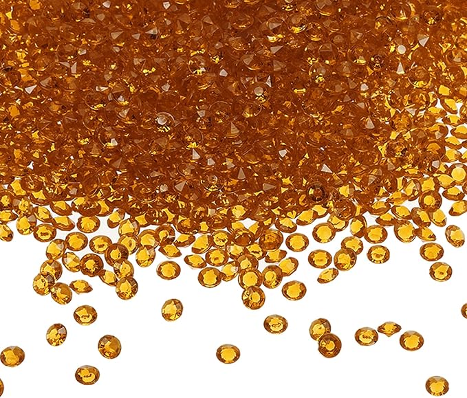 PATIKIL 10000 Pcs Wedding Table Scatter Confetti Crystals 4.5mm Acrylic Diamonds Vase Fillers Gems for Table Centerpiece Decorations Party Vase Beads, Coffee