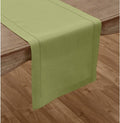 Moss Green Hemstitch Table Runner, 36 Inches – Linen, 100% Pure Linen