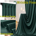 Wrinkle Free Hunter Backdrop Curtains for Party, 20ftx10ft – Green