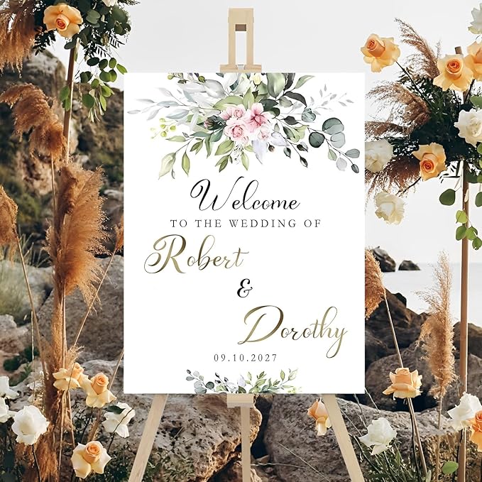 Welcome To Our Wedding Sign, Custom Wedding Welcome Sign, Engagement Party Welcome Sign, Favors Sign For Wedding, Rehearsal Dinner Sign, Wedding Yard Sign Decoration