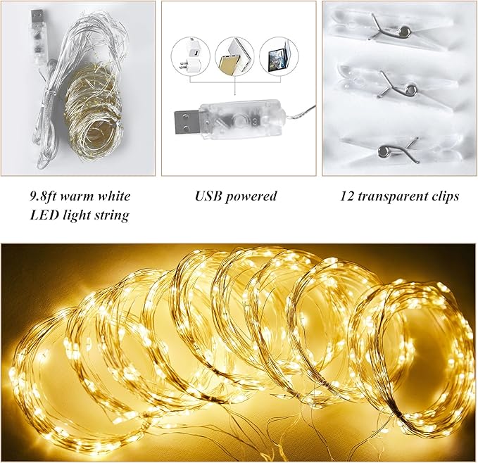 10x10ft Ivory Chiffon Backdrop Curtain with Lights String for Wedding Parites, Sheer Photo Backdrop Curtains for Baby Shower Bridal Shower Birthday Party Ceremony Reception