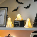 Ceramic Ghost Decor, 3Pcs Light Up Ghosts for Indoor Halloween