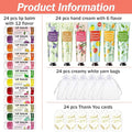 24 Sets Bulk Gifts, Hand Cream and Lip Balm Bulk Set with Organza Bag