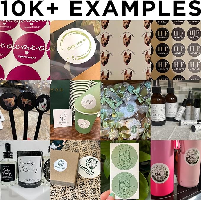 Personalized Labels - Custom Stickers with Any Design Image Logo Text, Thank You Labels, 100 Scalloped 6x6