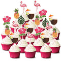 Luau Cupcake Toppers Tropical?Cake Decorations Hawaiian Toothpicks
