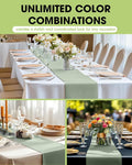 Plastic Table Runners – Sage Green, 10 Pack