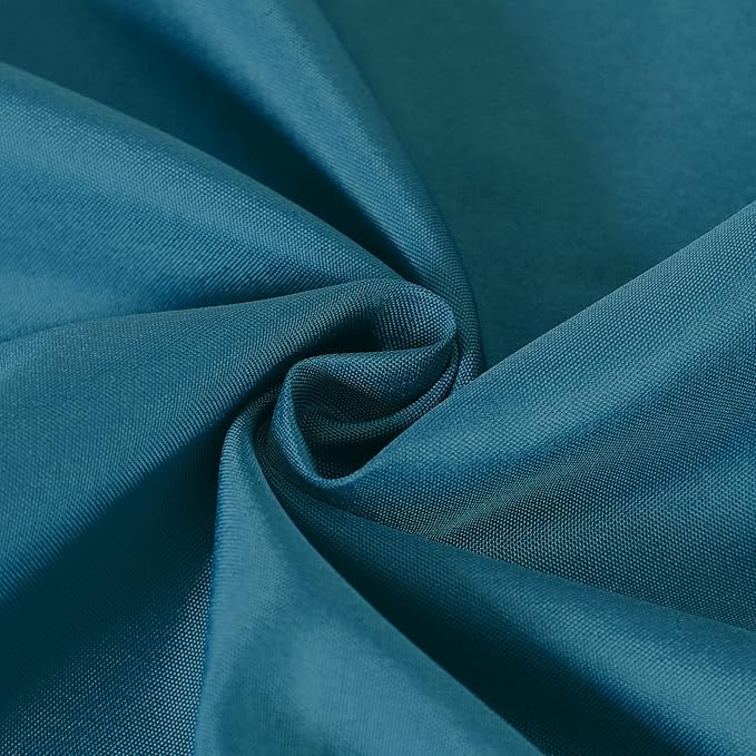 Cupuamon Square Tablecloth 52x52 inch Washable Polyester Fabric Table Cloth for Wedding Party Dining Banquet Decoration（52x52,Peacock Blue）