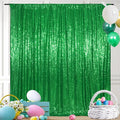 Backgrounds: Green Sequin Curtain, 10 x 10 FT Party Backdrop