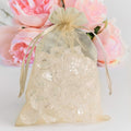 5x7 Inch Mini Sheer Drawstring Organza Transparent Bags, 100 Pack