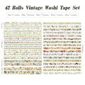 42 Rolls Vintage Washi Tape Set