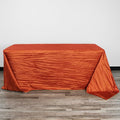 Rectangular Crinkle Taffeta Tablecloth, 90 X 132 inch, Terracotta