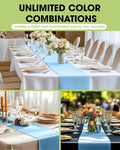 Plastic Table Runners – Light Blue, 10 Pack